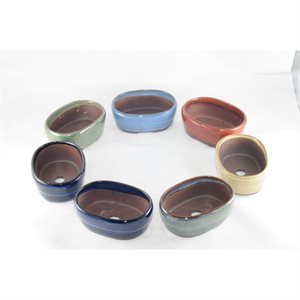 Bonsai Pot - Oval 11 x 8 x H4.5 cm