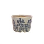 Bonsai Pot - Round Landscape Design - 9 x H6.5 cm