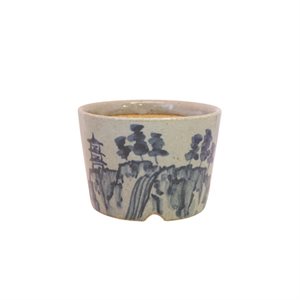 Bonsai Pot - Round Landscape Design - 9 x H6.5 cm