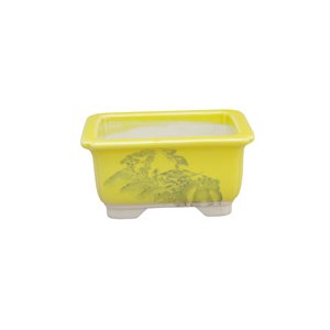 Pot à bonsai - Jaune Paysage Japonais - 10 x 8 x H5 cm