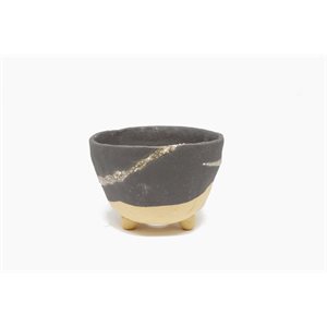 Bonsai Pot - Shigaraki Round Black 11.5 x H7.5 cm