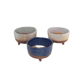 Pot à bonsai - Shigaraki Rond 8.0 x H5.5 cm
