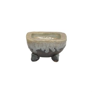 Bonsai Pot - Shigaraki Square Black 10 x 10 x H6 cm