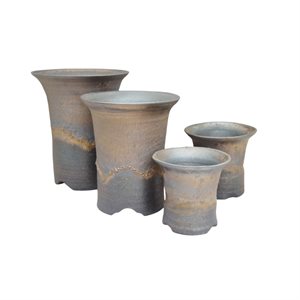 Pot à bonsai - Shigaraki Rond S9.5 /  M10.5 /  L13 /  XL14.5 cm