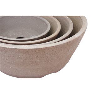 Bonsai Pot - Tokoname Round Brown S18 / M22 / L26.5 / . cm
