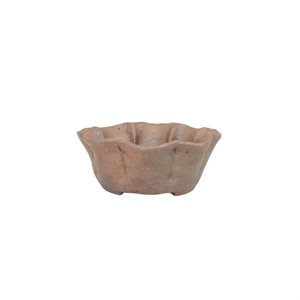 Pot à bonsai - Tokoname Rond Ondulé  12.5 x H4.6 cm