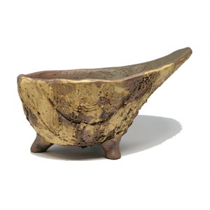 Pot à bonsai - Tokoname Brun / Beige 14 x 10.5 x H10 cm