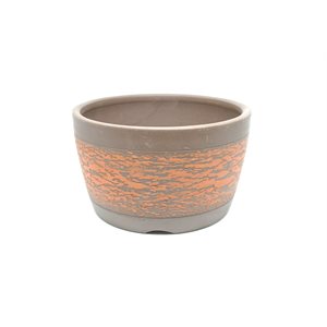 Pot à bonsai - Tokoname Rond  Brun / Orange  S15 / M17 / L19.5 cm