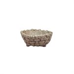 Pot à bonsai - Tokoname Rond Tressé Brun 11.5 x H5.5 cm