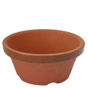 Pot à bonsai - Tokoname Rond Terra-cotta 14.3 x 6.5 cm #4.5