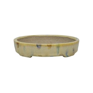 Pot à bonsai - Satomi Terahata - Oval 14 x 11.5 x H3 cm