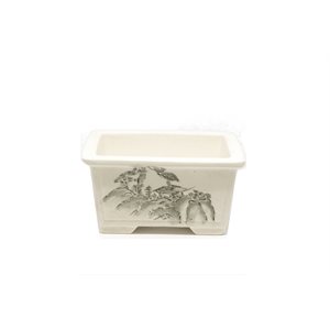 Pot à bonsai - Beige Paysage Japonais - 10 x 8 x H5 cm