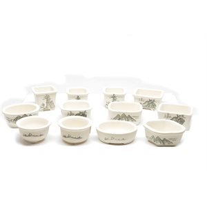 Bonsai Pot - Mini Beige Landscape - 3.8 x H3.4 cm cm approx.