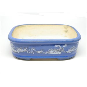 Bonsai Pot - Chinese Landscape Rectangle 22 x 17 x 6.5 cm