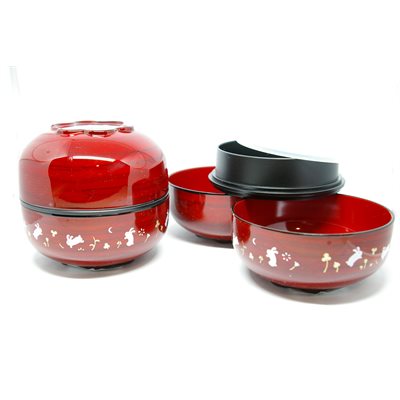 Bento Box - Red Rabbit White 500ml