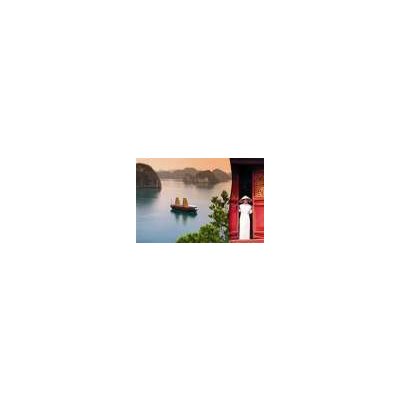 Card - Chinese Boat on the Water