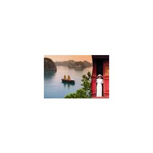 Card - Chinese Boat on the Water