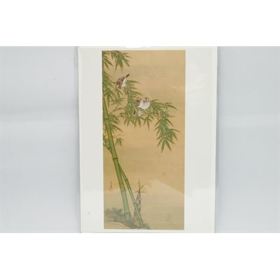 Card - Ohara "Sparrows & Bamboo"