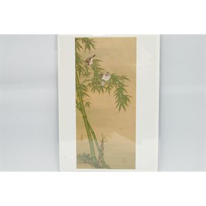 Card - Ohara "Sparrows & Bamboo"