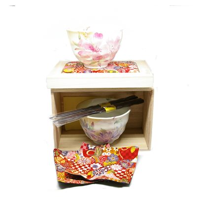 Hana Kaori - Ens. 6 pcs - Bowl /  Chopticks /  Placemats