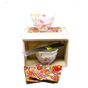 Hana Kaori - 6-pcs set - Bowl /  Chops /  Placemat