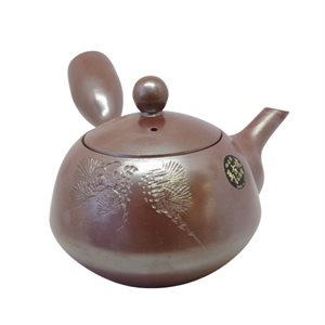 Silver Foliated Brown JAP Teapot