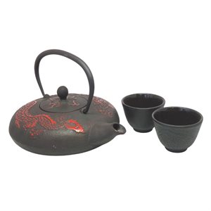 Red Dragon Cast Iron Teapot