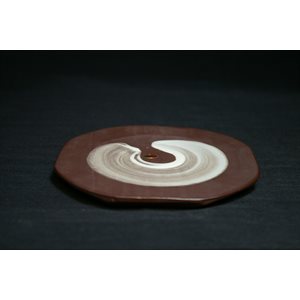 Matcha saucer - White line