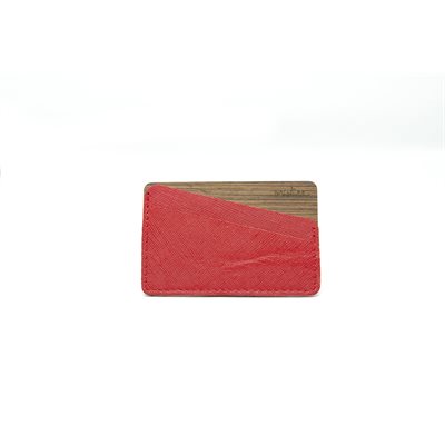 Porte-Cartes - Rouge / Wengue